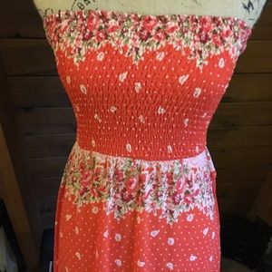 Xtaren strapless floral dress